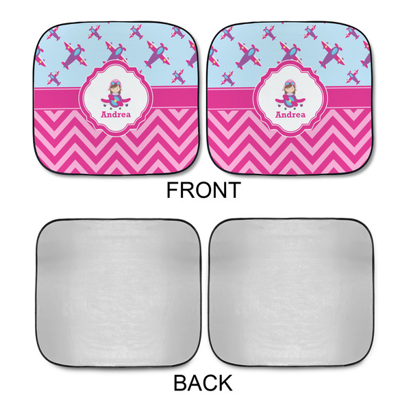 Airplane Theme - for Girls Car Sun Shades - APPROVAL