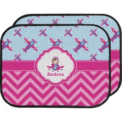 Airplane Theme - for Girls Car Floor Mats (Back Seat) (Personalized)