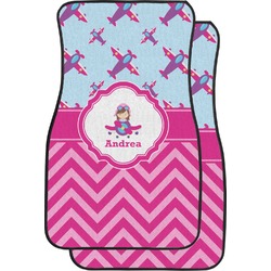 Airplane Theme - for Girls Car Floor Mats (Personalized)