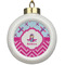 Airplane Theme - for Girls Ceramic Ball Ornament (Personalized)