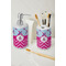 Airplane Theme - for Girls Ceramic Bathroom Accessories - LIFESTYLE (toothbrush holder & soap dispenser)