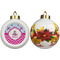 Airplane Theme - for Girls Ceramic Christmas Ornament - Poinsettias (APPROVAL)