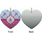 Airplane Theme - for Girls Ceramic Flat Ornament - Heart Front & Back (APPROVAL)