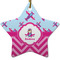Airplane Theme - for Girls Ceramic Flat Ornament - Star (Front)