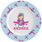 Airplane Theme - for Girls Ceramic Dinner Plates (Set of 4)