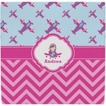 Airplane Theme - for Girls Ceramic Tile Hot Pad (Personalized)