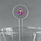 Airplane Theme - for Girls 5.5" Round Plastic Stir Sticks - Clear