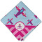 Airplane Theme - for Girls Cloth Dinner Napkin - Single w/ Name or Text