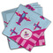 Airplane Theme - for Girls Cloth Napkins - Personalized Dinner (PARENT MAIN Set of 4)
