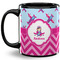 Airplane Theme - for Girls 11 Oz Coffee Mug - Black (Personalized)