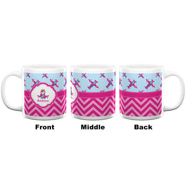 Airplane Theme - for Girls Coffee Mug - 20 oz - White APPROVAL