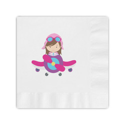 Airplane Theme - for Girls Coined Cocktail Napkins