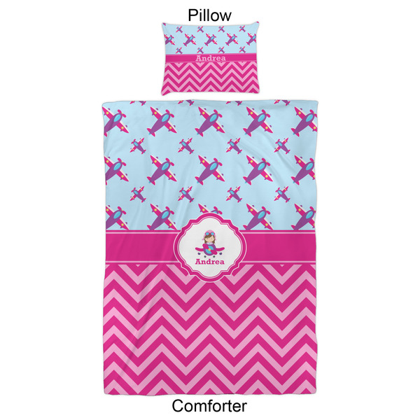 Airplane Theme - for Girls Comforter Set - Twin XL - Approval
