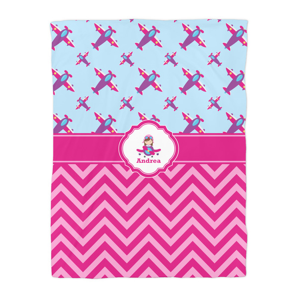Airplane Theme - for Girls Comforter - Twin - Front