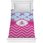 Airplane Theme - for Girls Comforter - Twin XL (Personalized)
