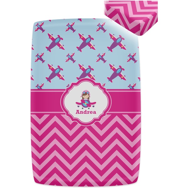 Airplane Theme - for Girls Crib Fitted Sheet - Apvl