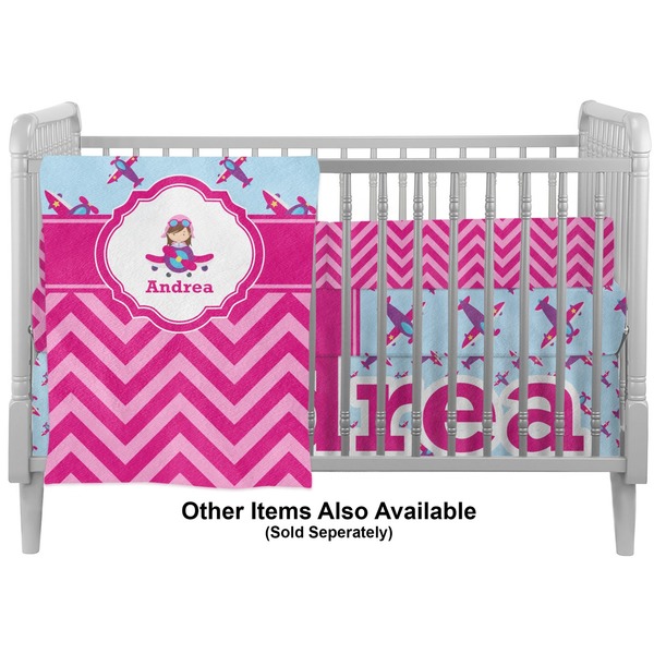 Airplane Theme - for Girls Crib - Profile Sold Seperately