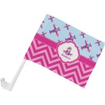 Airplane Theme - for Girls Car Flag - Small w/ Name or Text