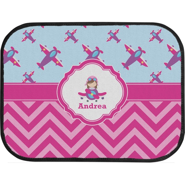 Airplane Theme - for Girls Custom Car Floor Mats (Back Seat)