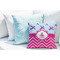 Airplane Theme - for Girls Decorative Pillow Case - LIFESTYLE 2