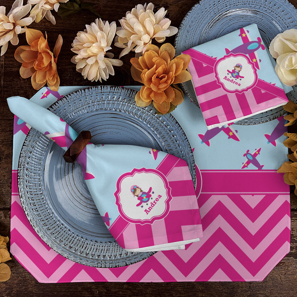 Airplane Theme - for Girls Dining Set