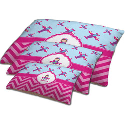 Airplane Theme - for Girls Dog Bed w/ Name or Text