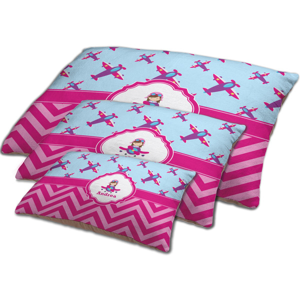 Airplane Theme - for Girls Dog Beds - MAIN (sm, med, lrg)