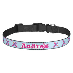 Airplane Theme - for Girls Dog Collar (Personalized)