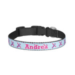 Airplane Theme - for Girls Dog Collar - Small (Personalized)