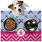 Airplane Theme - for Girls Dog Food Mat - Medium w/ Name or Text