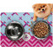 Airplane Theme - for Girls Dog Food Mat - Small w/ Name or Text
