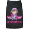 Airplane Theme - for Girls Black Pet Shirt - S (Personalized)