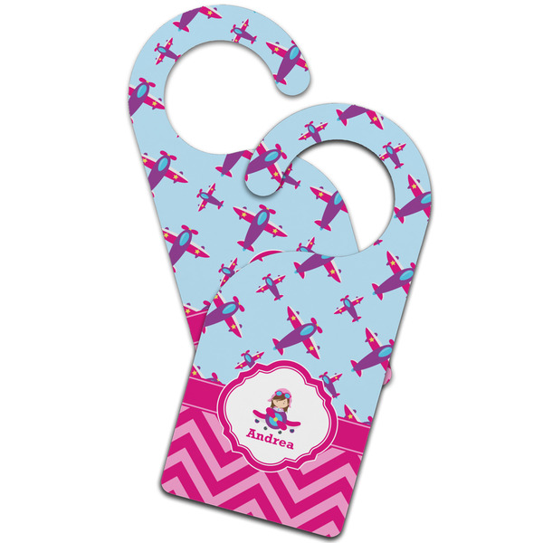 Airplane Theme - for Girls Door Hanger - MAIN