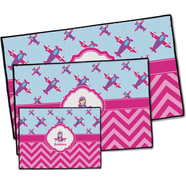 Airplane Theme - for Girls Door Mats - PARENT MAIN