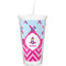Airplane Theme - for Girls Double Wall Tumbler with Straw (Personalized)