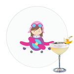 Airplane Theme - for Girls Printed Drink Topper