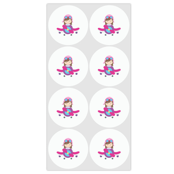 Airplane Theme - for Girls Drink Topper - Medium - Set of 12
