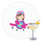 Airplane Theme - for Girls Drink Topper - XLarge - Single with Drink
