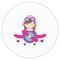 Airplane Theme - for Girls Drink Topper - XLarge - Single
