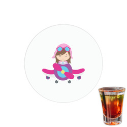 Airplane Theme - for Girls Printed Drink Topper - 1.5"
