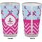 Airplane Theme - for Girls Pint Glass - Full Color - Front & Back Views