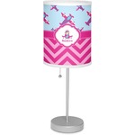Airplane Theme - for Girls Lamp with Drum Shade (Personalized)