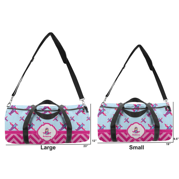 Airplane Theme - for Girls Duffle Bag Small and Large