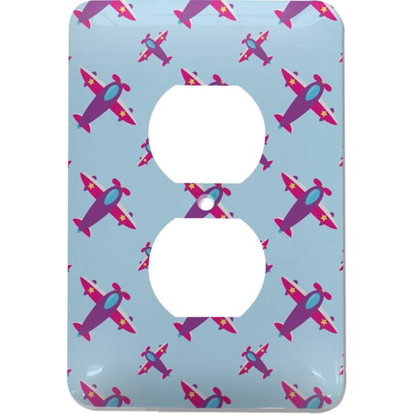 Custom Airplane Theme - for Girls Electric Outlet Plate