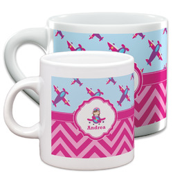 Airplane Theme - for Girls Espresso Cup (Personalized)