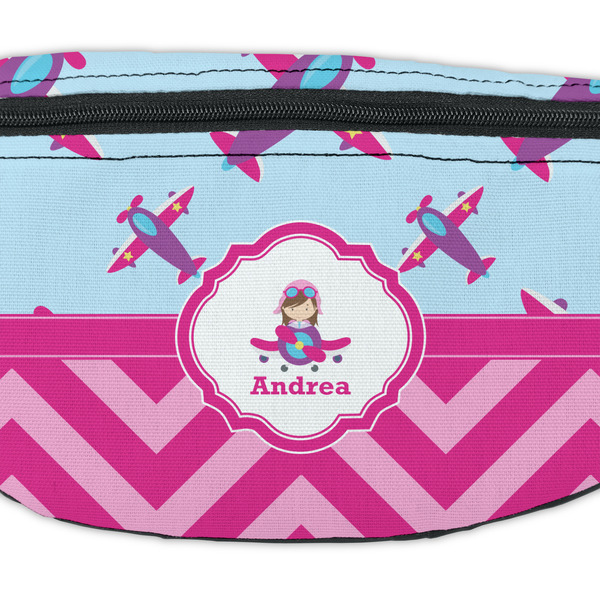 Airplane Theme - for Girls Fanny Pack - Closeup