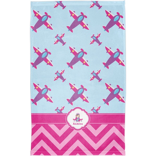Airplane Theme - for Girls Finger Tip Towel - Full View