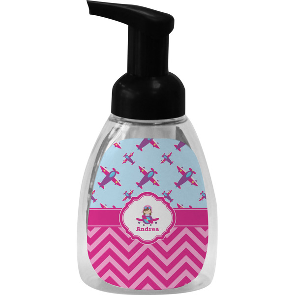 Airplane Theme - for Girls Foam Soap Bottle