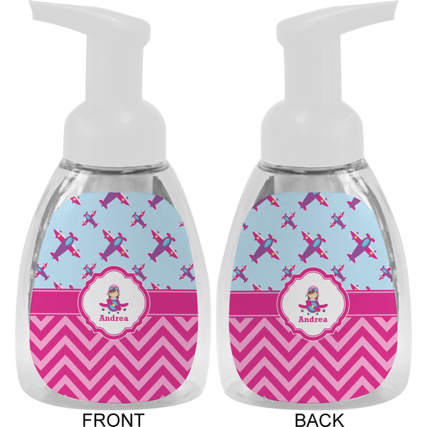 Airplane Theme - for Girls Foam Soap Bottle Approval - White