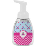 Airplane Theme - for Girls Foam Soap Bottle - White (Personalized)